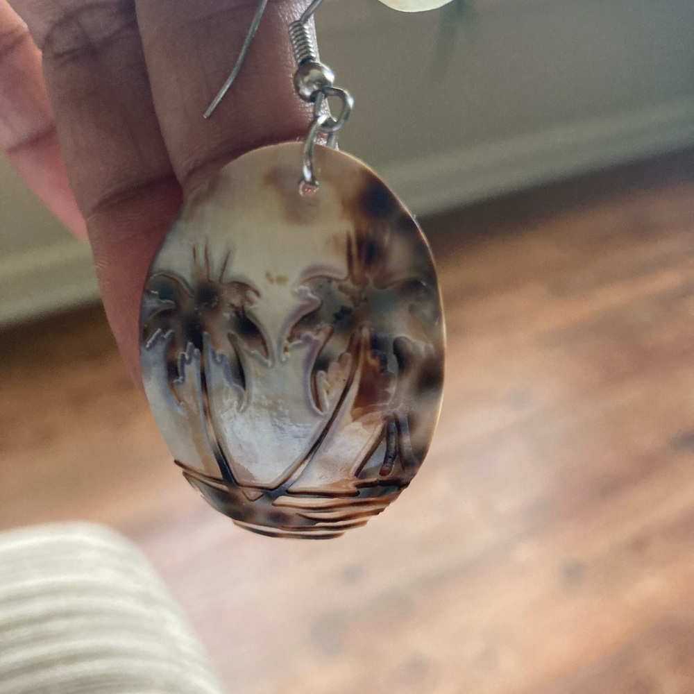 Handmade seashell earrings
